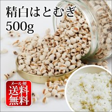 画像1: 【メール便送料無料】富山県産 精白はとむぎ ハトムギ 500g チャック付袋 (1)