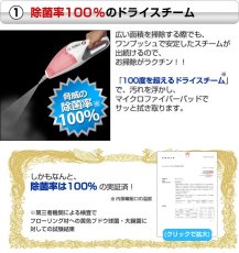 画像5: メーカー公式 ハイブリッドスチームクリーナー ピンク (5)