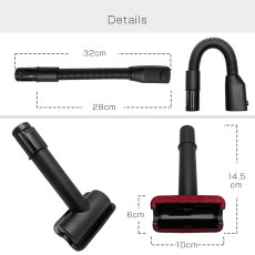 画像8: 【メール便送料無料】オラージュRR11 Orage RR11 / Orage RR35 専用 伸びるホース スクエアブラシ セット サイクロン式 コードレスクリーナー用 伸縮ホース フレキシブルホース (8)