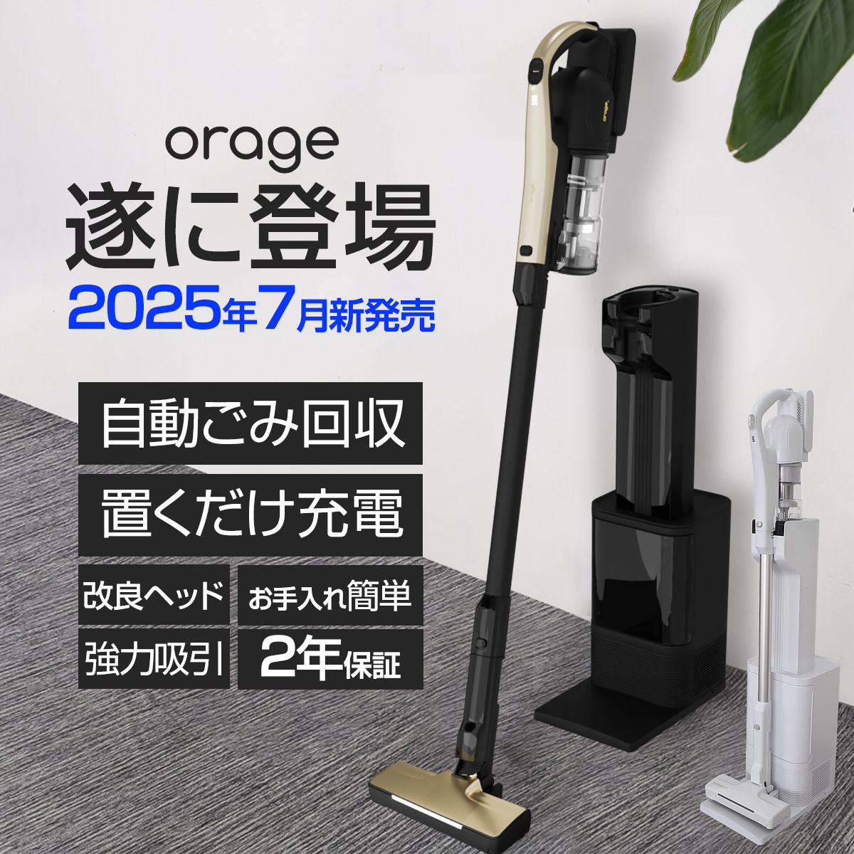 2年保証】掃除機 コードレス掃除機 RR35 自動ゴミ回収ステーション