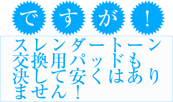 ですが、スレンダートーン交換用パッドも決して安くはありません！