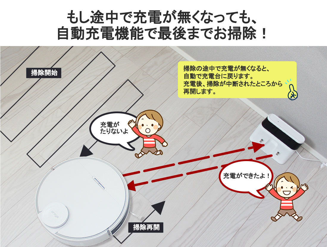 ロボット掃除機 orage r8 hybrid 高性能 水拭き 乾拭き 自動充電